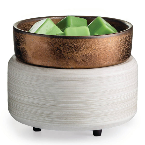 2-in-1 Fragrance Warmers  - Pewter/White